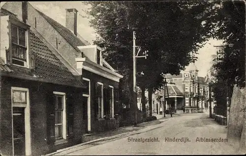 Ak Alblasserdam Südholland, Straatgezicht Kinderdijk