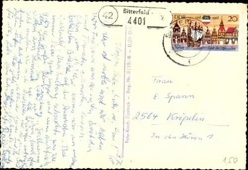 Foto Ak Rostock, Straßenpartie, Hopfenmarkt, Stalinplatz