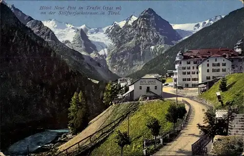 Ak Trafoi Stilfs Stelvio Südtirol, Hotel Neue Post an der Stilfserjochstraße