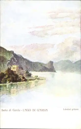 Ak Isola del Garda Isola di Garda Lombardia, Blick auf den See