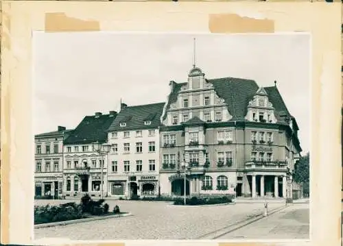Foto Bialogard Belgard Pommern, Marktplatz, Rathaus, Sparkasse, Geschäfte, Zigarrenhandlung