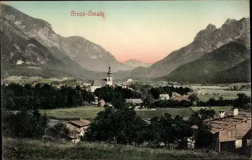 Ak Großgmain in Salzburg, Blick auf den Ort