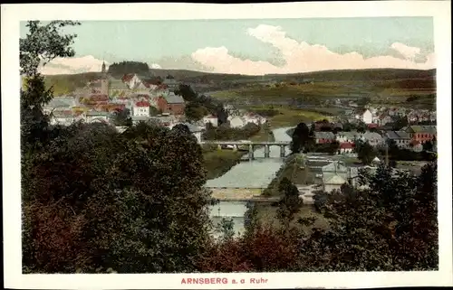 Ak Arnsberg im Hochsauerlandkreis, Blick auf Ort mit Umgebung