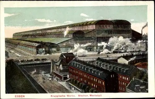 Ak Essen im Ruhrgebiet, Krupp'sche Werke, Mechan. Werkstatt