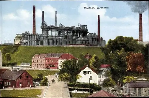 Ak Bochum im Ruhrgebiet, Hochöfen