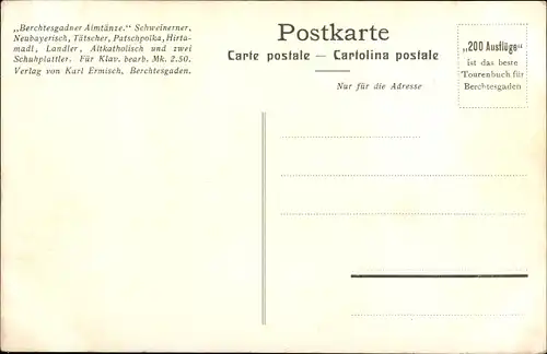 Ak Berchtesgaden in Oberbayern, Schuhplattltanz