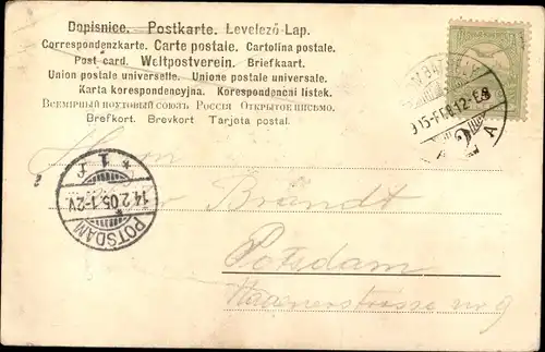 Ak Ehepaar in ungarischen Trachten, Csango-Magyaren