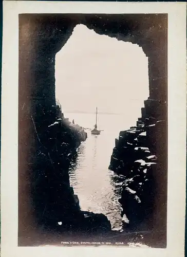 Kabinett Foto Isle of Staffa Schottland, Fingal's Cave, 1894