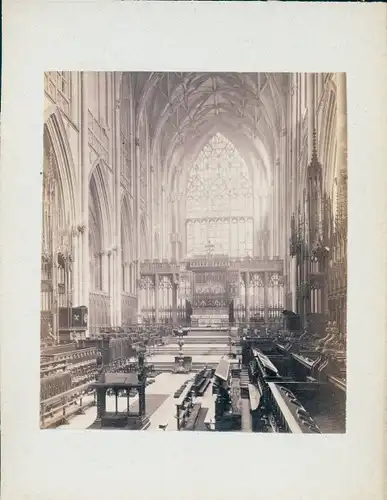 Kabinett Foto York Yorkshire England, Minster, interior, 1894