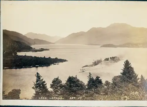 Kabinett Foto Schottland, Loch Lomond, 1894