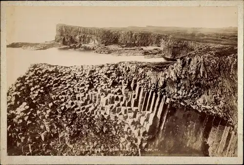 Kabinett Foto Isle of Staffa Schottland, Felsformationen, 1894