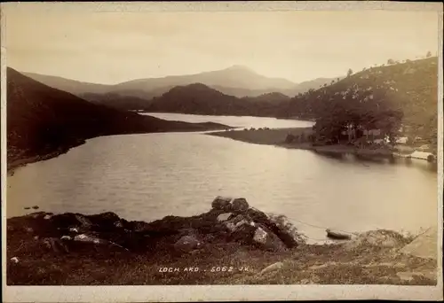 Kabinett Foto Schottland, Loch Ard, view from the Craigmore, 1894