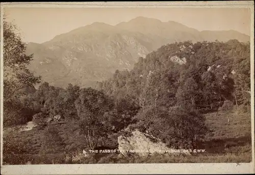 Kabinett Foto Schottland, The Pass of the Trossachs, 1894