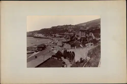 Kabinett Foto Ventnor Isle of Wight South East, Blick auf den Ort von Osten aus gesehen, 1896