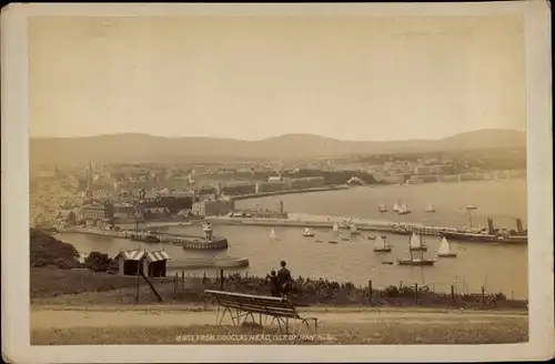 Kabinett Foto Isle of Man, Douglas Harbour, 1896