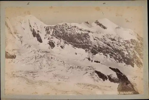 Kabinett Foto Tirol, Zillertaler Alpen, Hochfeller, Schlegeisen Ferner, 1895