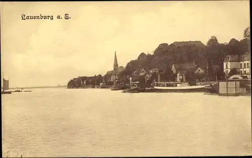 Ak Lauenburg an der Elbe, Blick auf den Ort