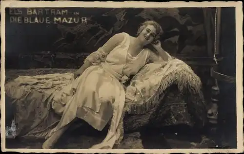 Foto Ak Schauspielerin Elizabeth Bartram, Die blaue Mazur, Portrait