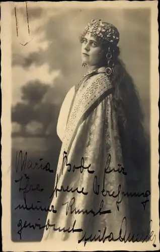 Foto Ak Opernsängerin Anita Quesler, Portrait, Autogramm