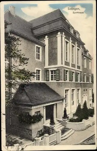 Ak Solingen Westfalen, Gebäude der Sparkasse von außen
