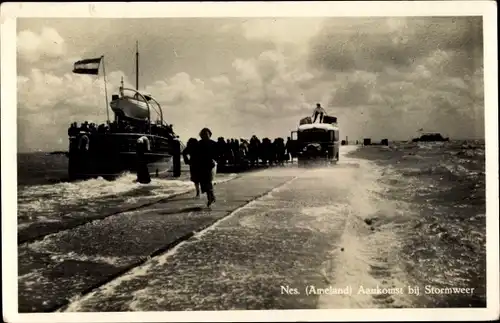 Ak Nes Ameland Friesland Niederlande, Aankomst bij Stormweer