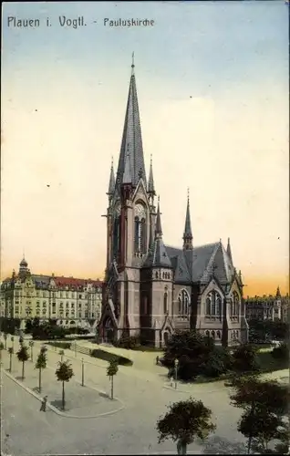 Ak Plauen im Vogtland, Pauluskirche