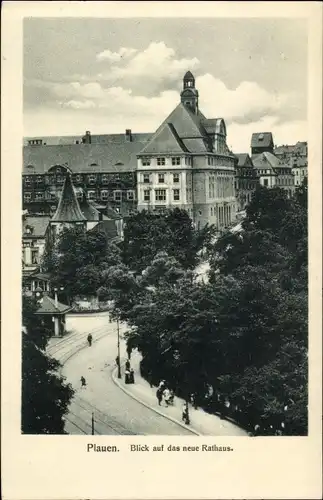 Ak Plauen im Vogtland, Blick auf das neue Rathaus
