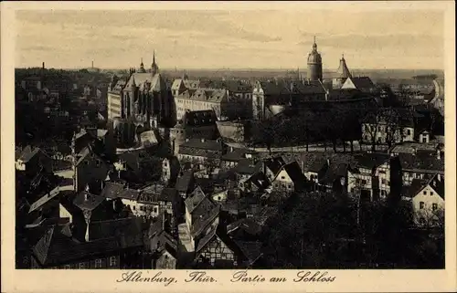 Ak Altenburg in Thüringen, Partie am Schloss