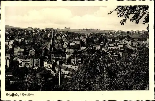 Ak Annaberg Buchholz Erzgebirge, Panorama der Stadt, Kirche