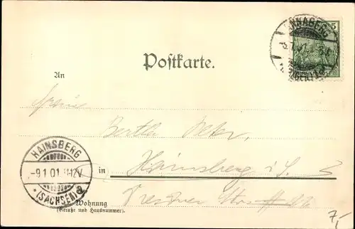 Ak Annaberg im Erzgebirge, Winterpanorama