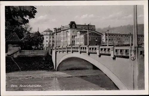 Ak Gera in Thüringen, Heinrichsbrücke