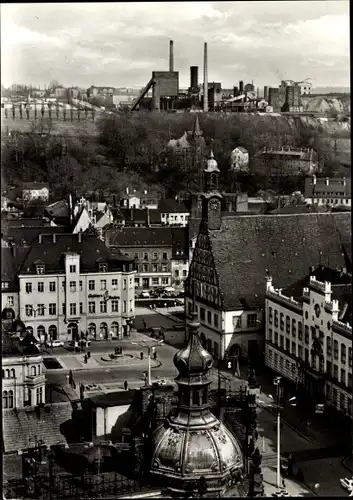 Ak Zwickau in Sachsen, Hauptmarkt, Industrieanlagen