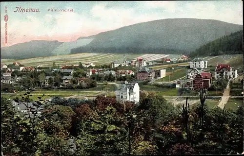 Ak Ilmenau in Thüringen, Villenviertel