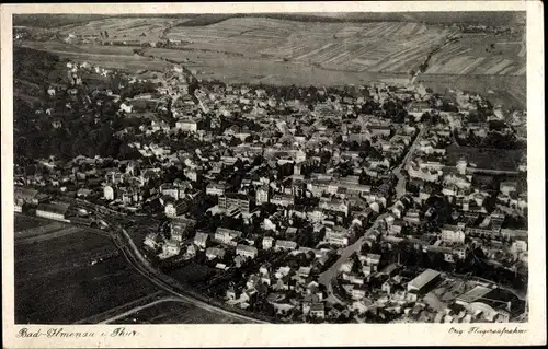 Ak Ilmenau in Thüringen, Fliegeraufnahme vom Ort