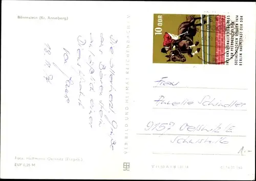 Ak Bärenstein im Erzgebirge, Gesamtansicht