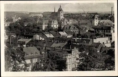 Ak Mittweida in Sachsen, Teilansicht