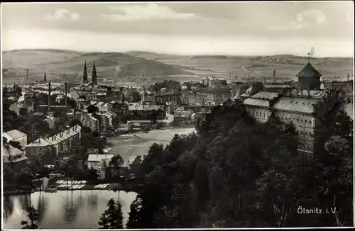 Ak Oelsnitz Vogtland, Blick auf den Ort