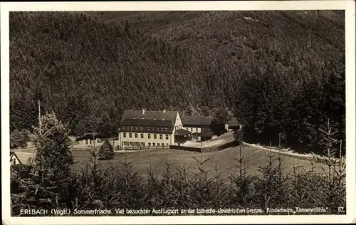 Ak Erlbach Vogtland, Kinderheim Tannenmühle, Wald