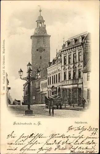 Ak Schönebeck an der Elbe, Salzturm