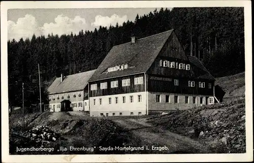 Ak Mortelgrund Sayda im Erzgebirge, Jugendherberge Ilja Ehrenburg