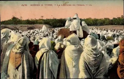 Ak Scenes et Types, La Lecture du Coran, Maghreb