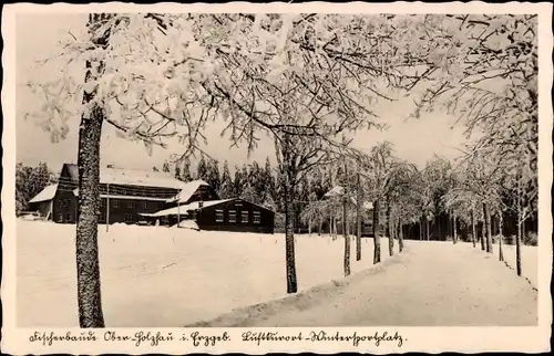 Ak Ober Holzhau Rechenberg Bienenmühle Erzgebirge, Fischerbaude, Winter