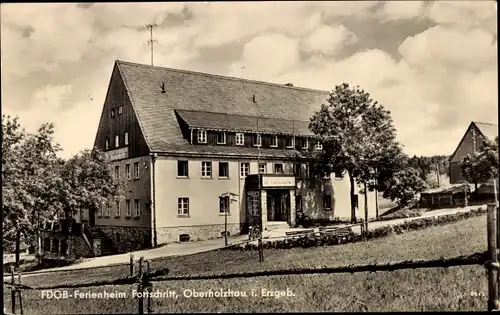 Ak Holzhau Rechenberg Bienenmühle Erzgebirge, FDGB-Ferienheim Fortschritt