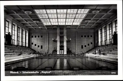 Ak Rostock in Mecklenburg, Schwimmhalle Neptun