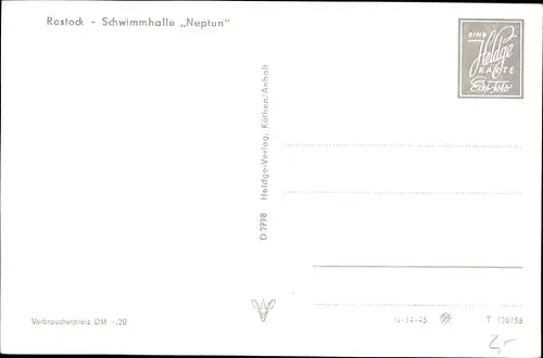 Ak Rostock in Mecklenburg, Schwimmhalle Neptun