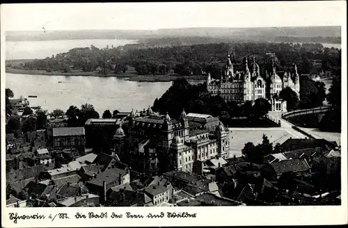 Ak Schwerin in Mecklenburg, Stadtansicht, Schloss