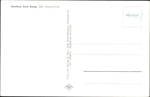 Ak Kerpen in der Eifel, Ortsansicht mit Burg und Kirche