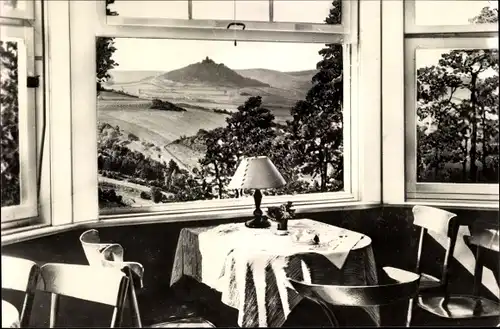 Ak Arnstadt Thüringen, HO Gaststätte Berggasthaus Alteburg, Blick zur Wachsenburg