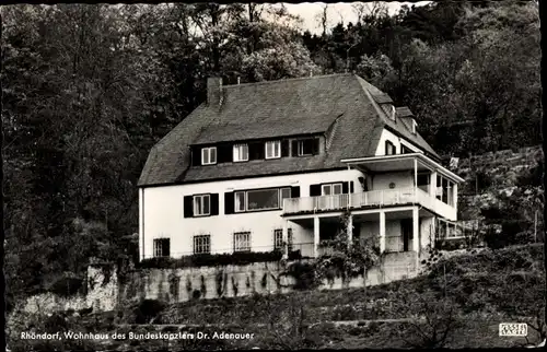 Ak Rhöndorf Bad Honnef am Rhein, Bundeskanzler Konrad Adenauer, Wohnhaus