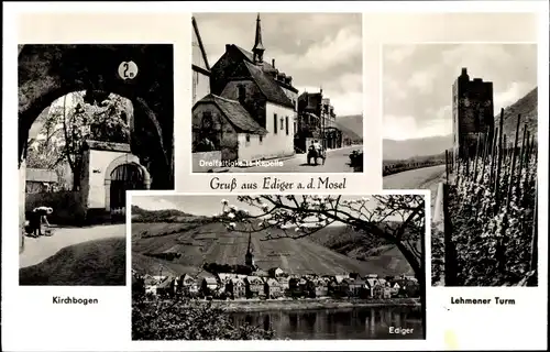 Ak Ediger Eller Mosel, Lehmener Turm, Dreifaltigkeits Kapelle, Ort